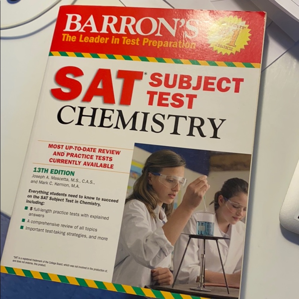 SAT Subject Test Chemistry Prep Book
